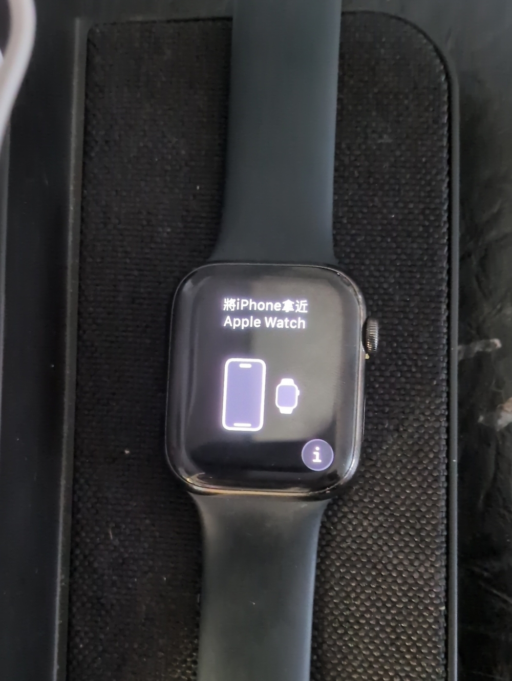 Apple Watch Series with Black Sport Band and Space Gray Case